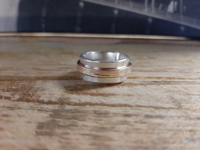 Bague mokume gane