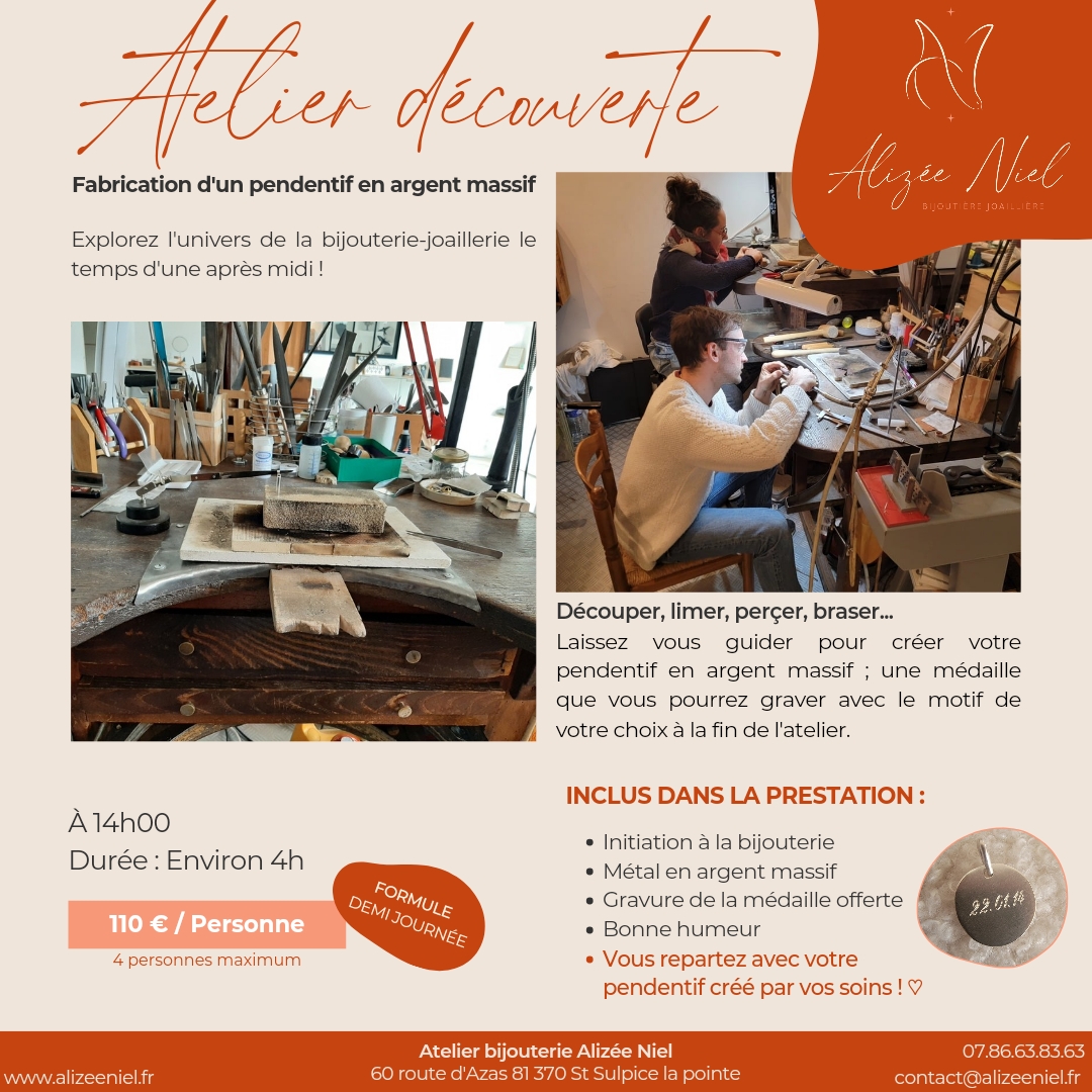 atelier découverte fabrication bijou tarn wecandoo